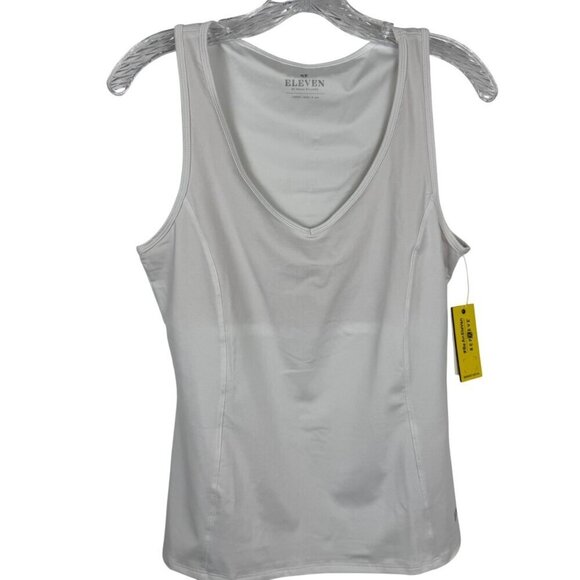 EleVen by Venus Williams NEW High Vibes Tennis Tank White Women Lrg Activewear - Picture 1 of 9